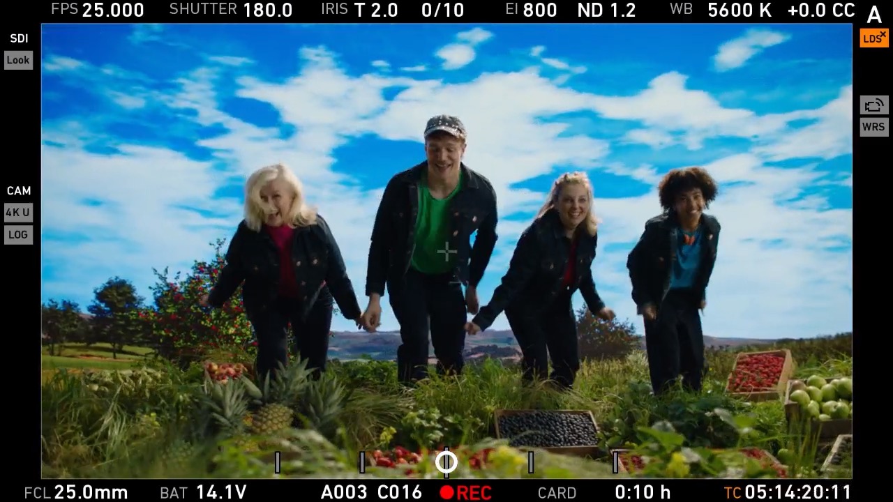 In-Camera Shot of all actors at the High Res, Thinkhouse, and Keelings shoot